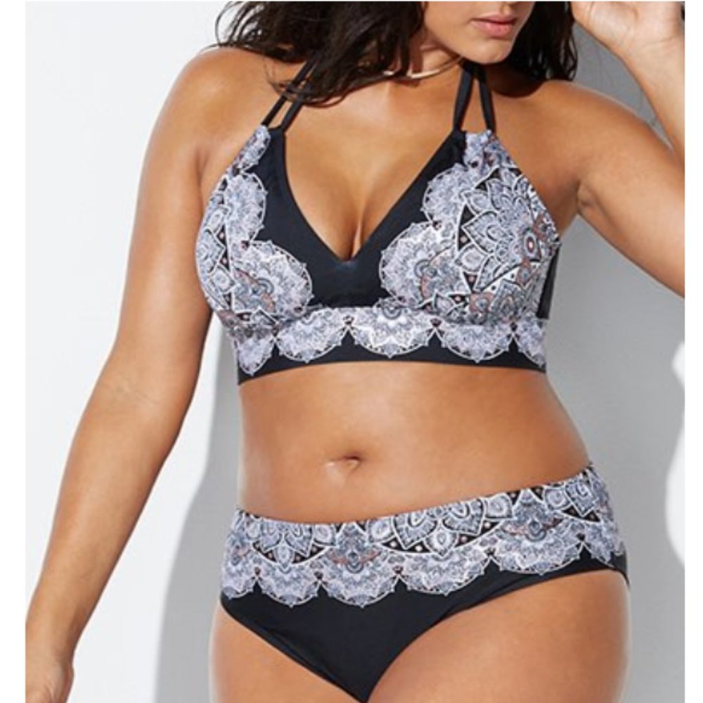 Avenger Sashi Foil Halter Bikini Swimsuits For All